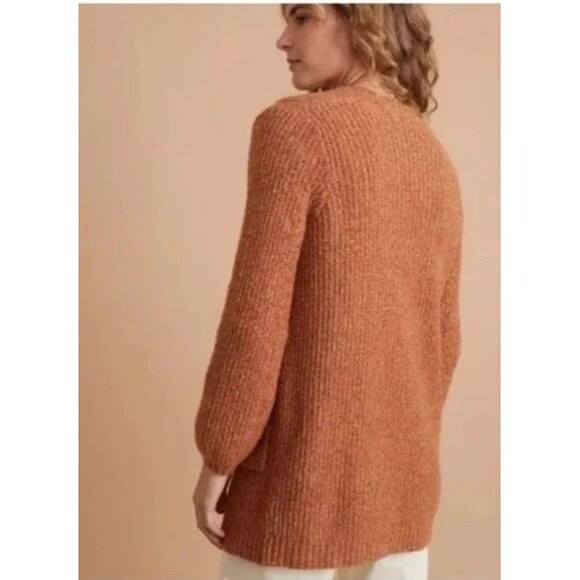 Marine Layer Ontario Cardigan Women’s Medium Rust Merino Wool Blend - Picture 2 of 8